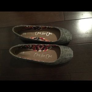 TOMS Charcoal Natalia Ballet Flats